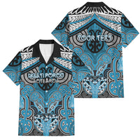 Aotearoa Iwi Ngati Porou Personalised Family Matching Tank Maxi Dress and Hawaiian Shirt Maori Kowhaiwhai Pattern