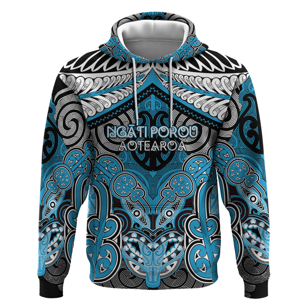 Aotearoa Iwi Ngati Porou Personalised Hoodie Maori Kowhaiwhai Pattern