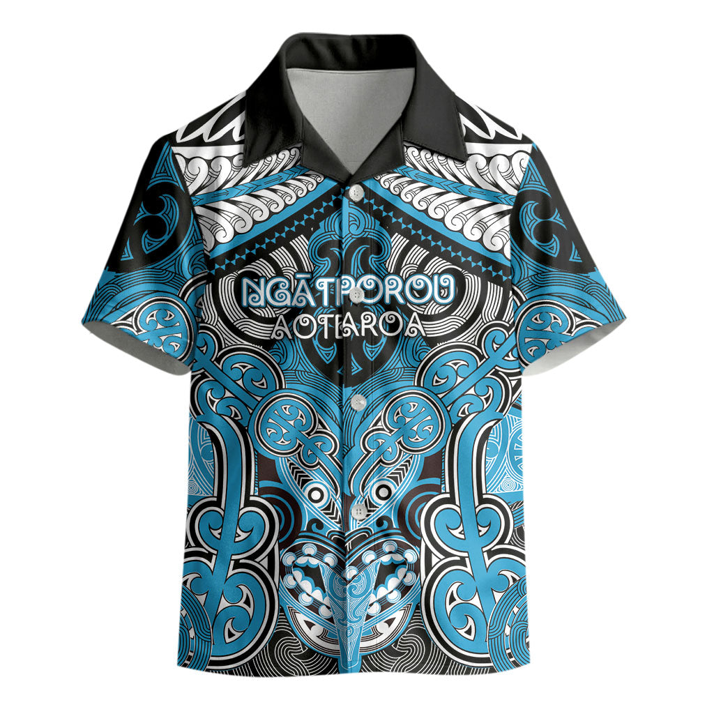 Aotearoa Iwi Ngati Porou Personalised Kid Hawaiian Shirt Maori Kowhaiwhai Pattern
