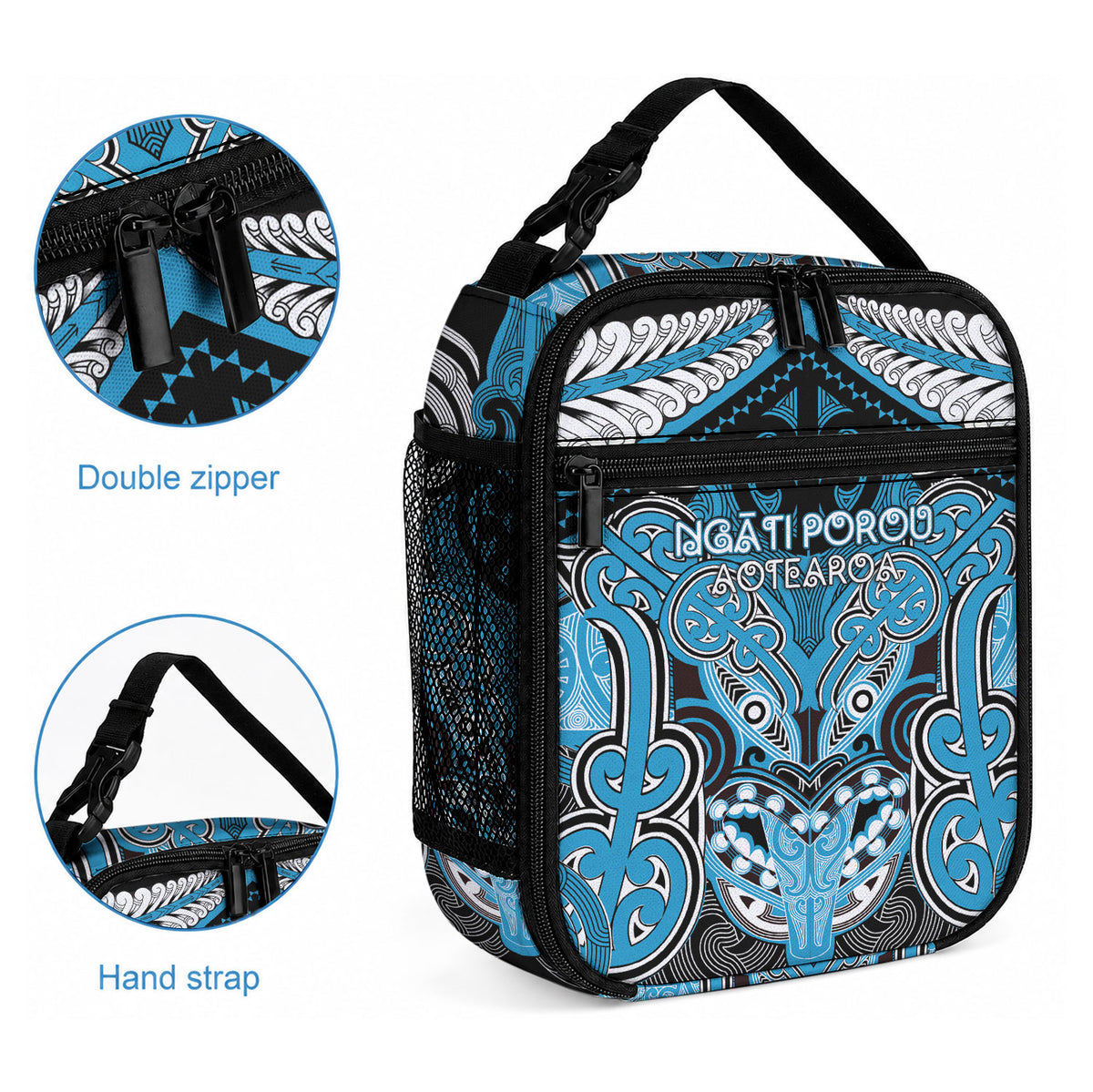 Aotearoa Iwi Ngati Porou Lunch Bag Maori Kowhaiwhai Pattern