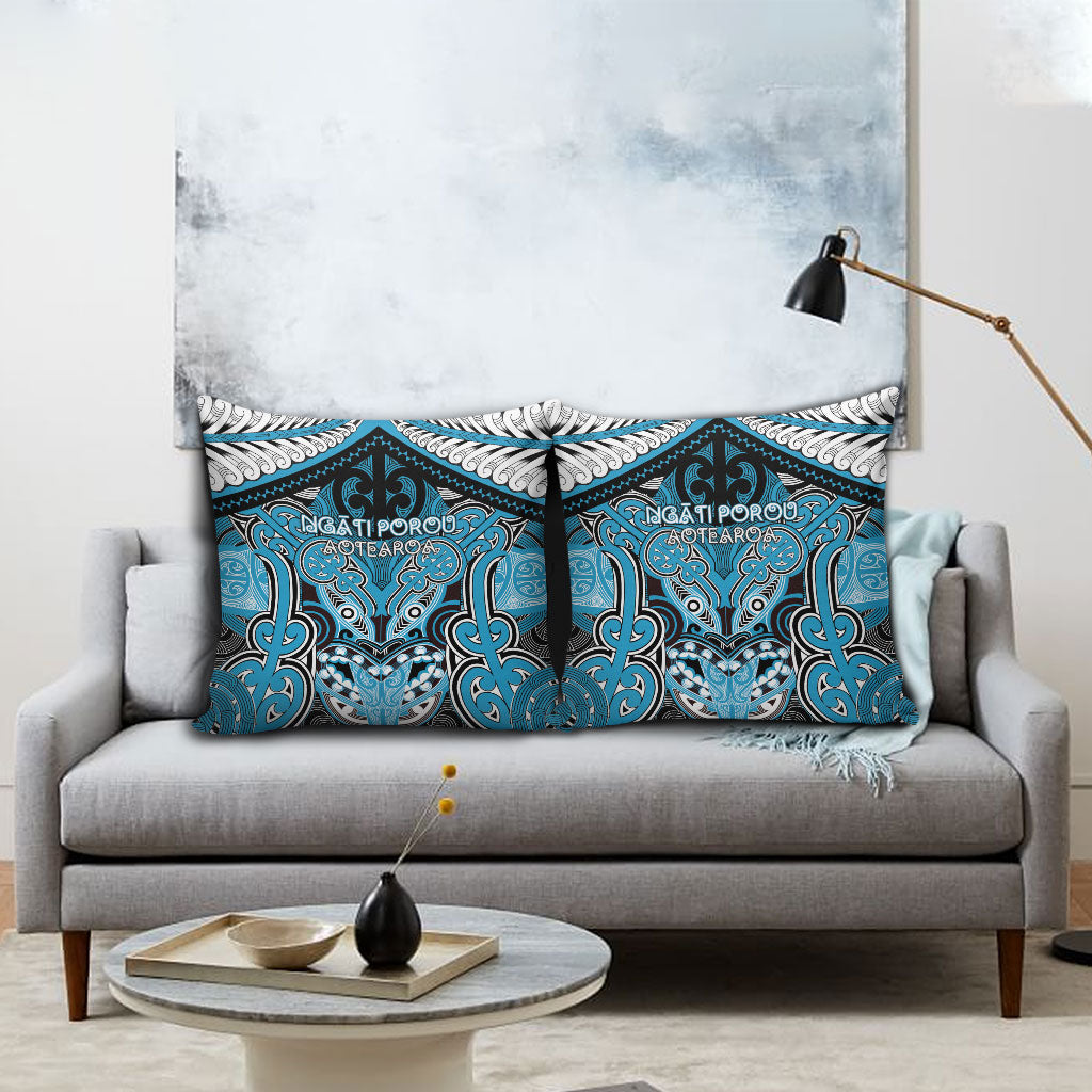 Aotearoa Iwi Ngati Porou Pillow Cover Maori Kowhaiwhai Pattern