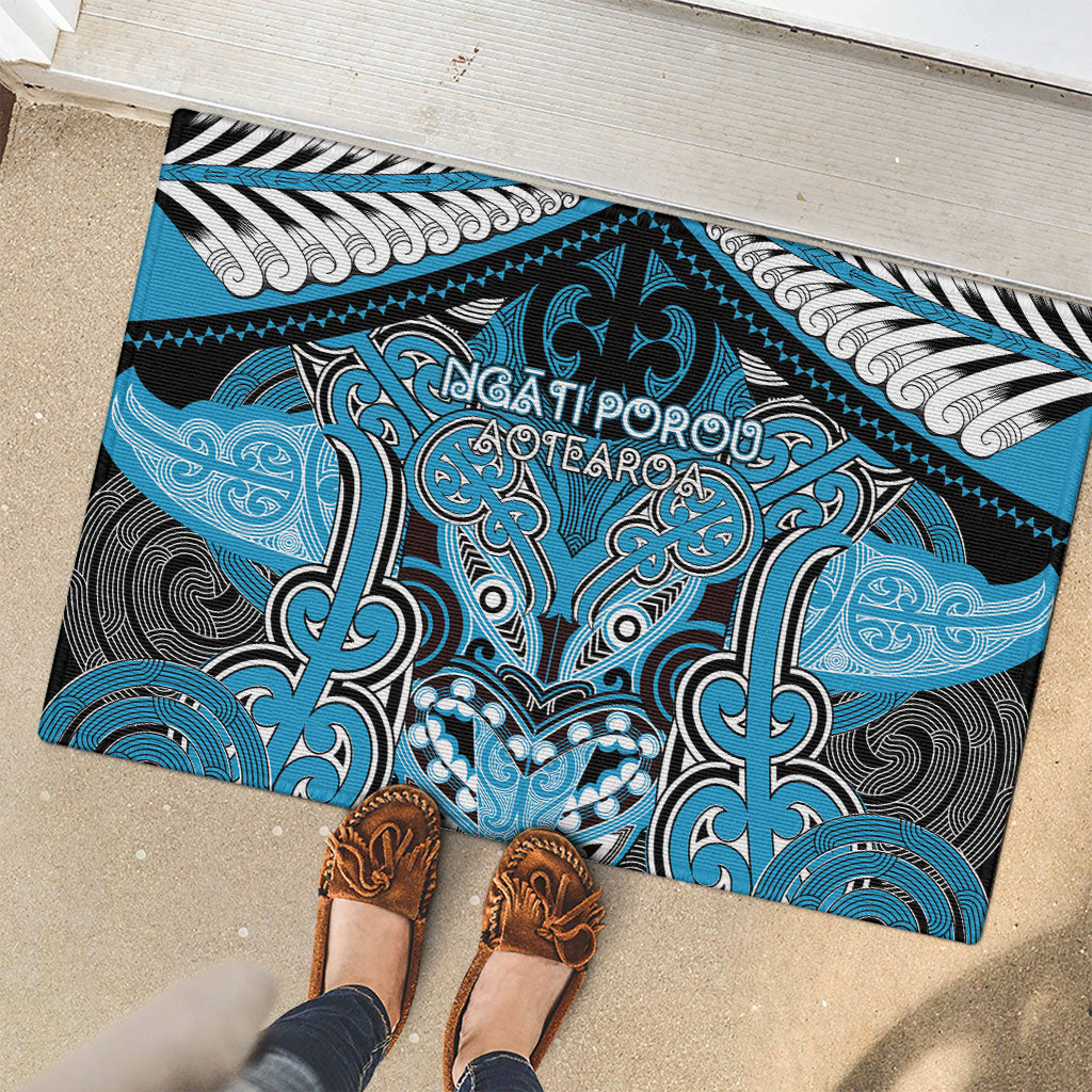 Aotearoa Iwi Ngati Porou Rubber Doormat Maori Kowhaiwhai Pattern