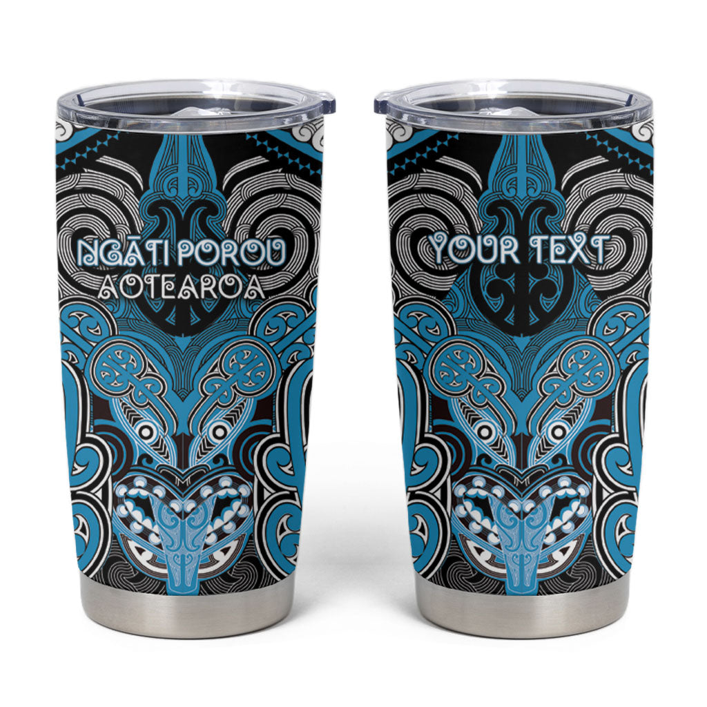 Aotearoa Iwi Ngati Porou Personalised Tumbler Cup Maori Kowhaiwhai Pattern