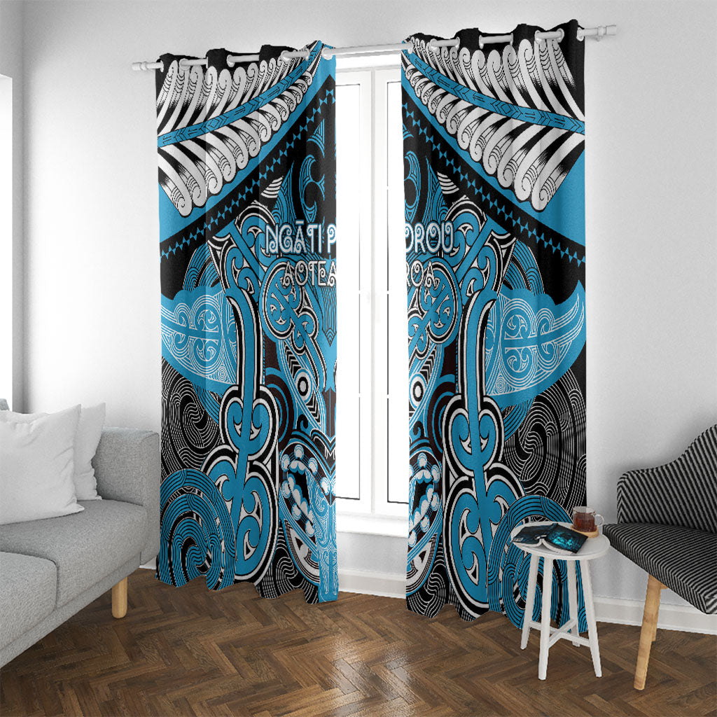 Aotearoa Iwi Ngati Porou Window Curtain Maori Kowhaiwhai Pattern