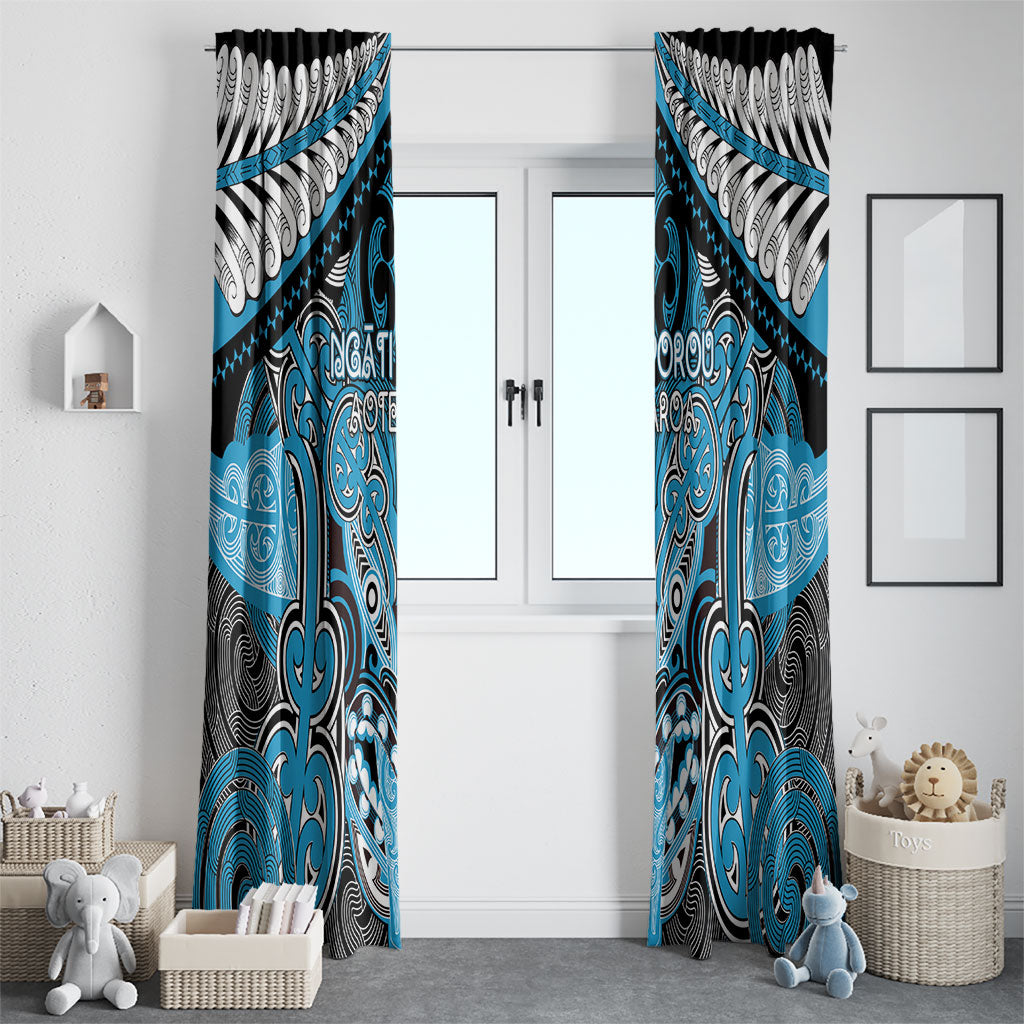 Aotearoa Iwi Ngati Porou Window Curtain Maori Kowhaiwhai Pattern