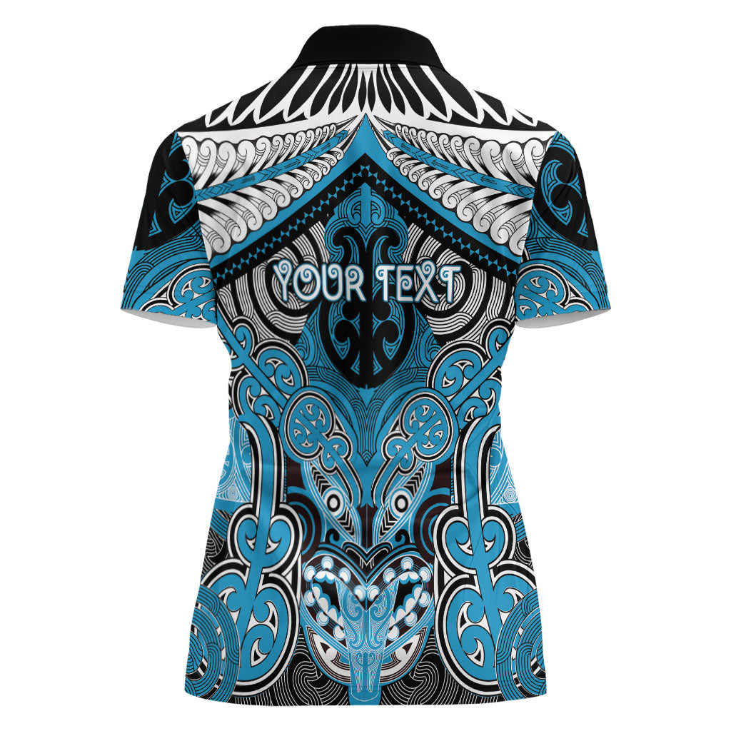 Aotearoa Iwi Ngati Porou Personalised Women Polo Shirt Maori Kowhaiwhai Pattern