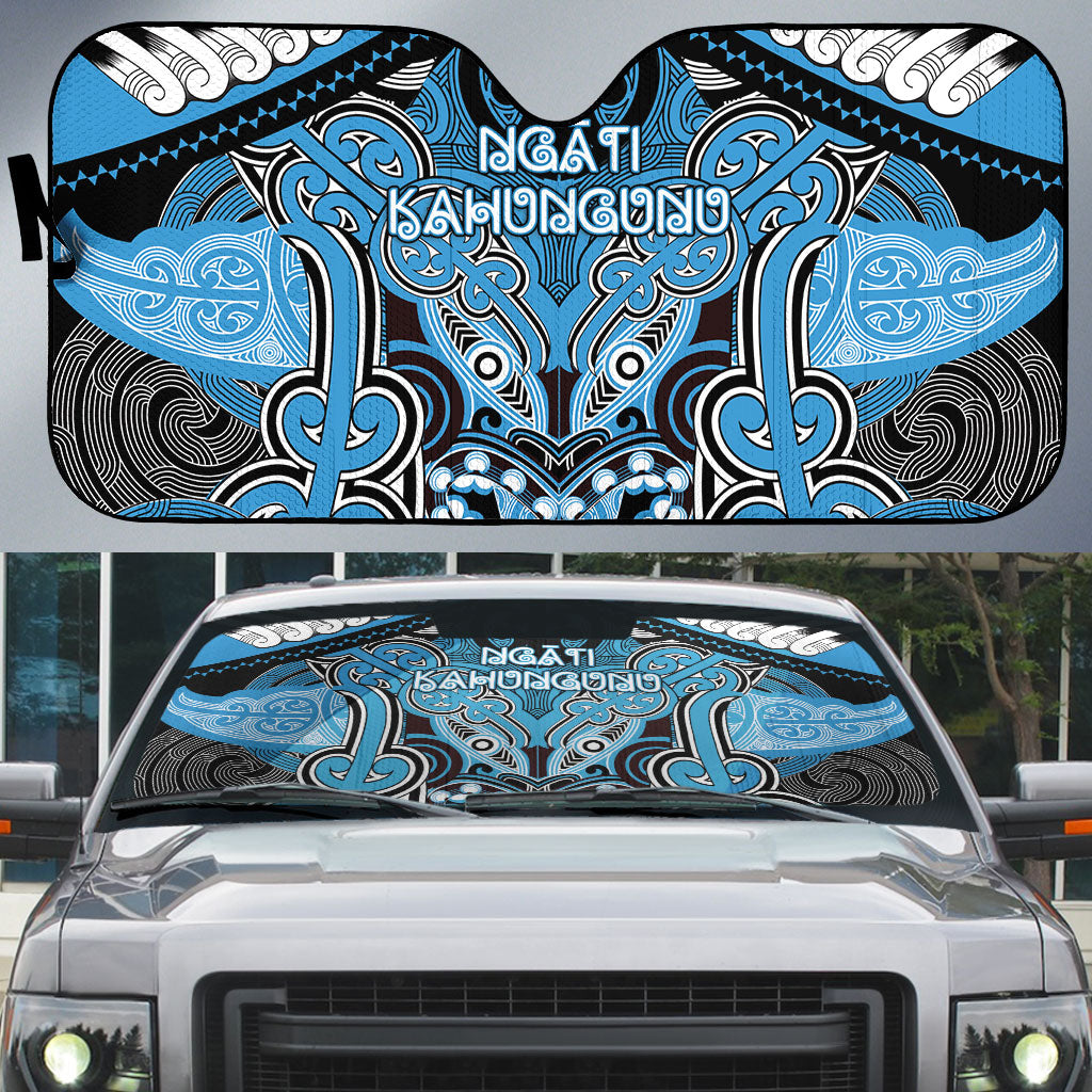 Aotearoa Iwi Ngati Kahungunu Auto Sun Shade Maori Kowhaiwhai Pattern