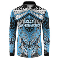 Aotearoa Iwi Ngati Kahungunu Personalised Button Sweatshirt Maori Kowhaiwhai Pattern