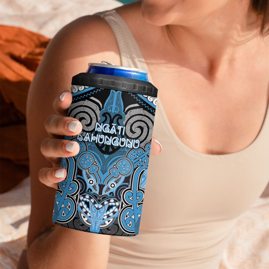 Aotearoa Iwi Ngati Kahungunu Personalised 4 in 1 Can Cooler Tumbler Maori Kowhaiwhai Pattern