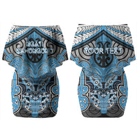 Aotearoa Iwi Ngati Kahungunu Personalised Couples Matching Off Shoulder Short Dress and Hawaiian Shirt Maori Kowhaiwhai Pattern