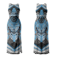 Aotearoa Iwi Ngati Kahungunu Personalised Couples Matching Tank Maxi Dress and Hawaiian Shirt Maori Kowhaiwhai Pattern