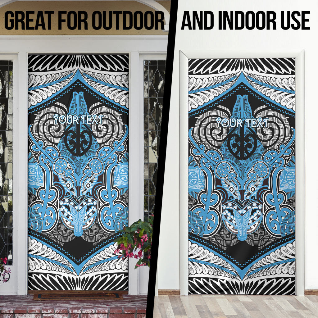 Aotearoa Iwi Ngati Kahungunu Personalised Door Cover Maori Kowhaiwhai Pattern