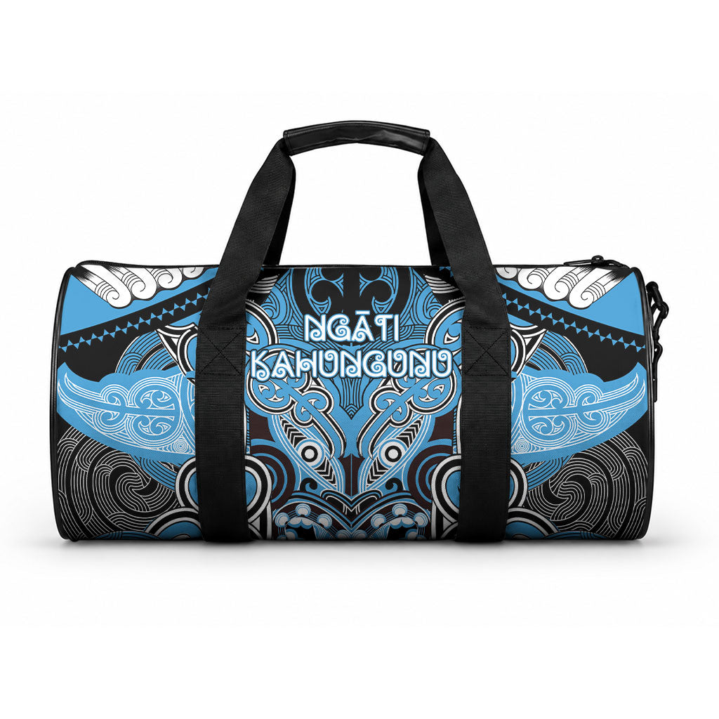 Aotearoa Iwi Ngati Kahungunu Duffle Bag Maori Kowhaiwhai Pattern LT19 One size Blue - Polynesian Pride