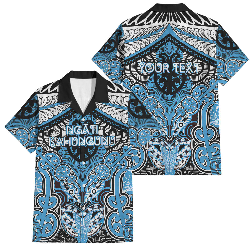 Aotearoa Iwi Ngati Kahungunu Personalised Family Matching Off The Shoulder Long Sleeve Dress and Hawaiian Shirt Maori Kowhaiwhai Pattern