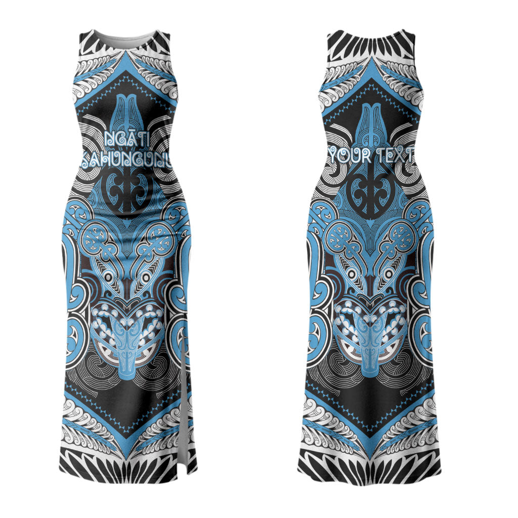 Aotearoa Iwi Ngati Kahungunu Personalised Family Matching Tank Maxi Dress and Hawaiian Shirt Maori Kowhaiwhai Pattern