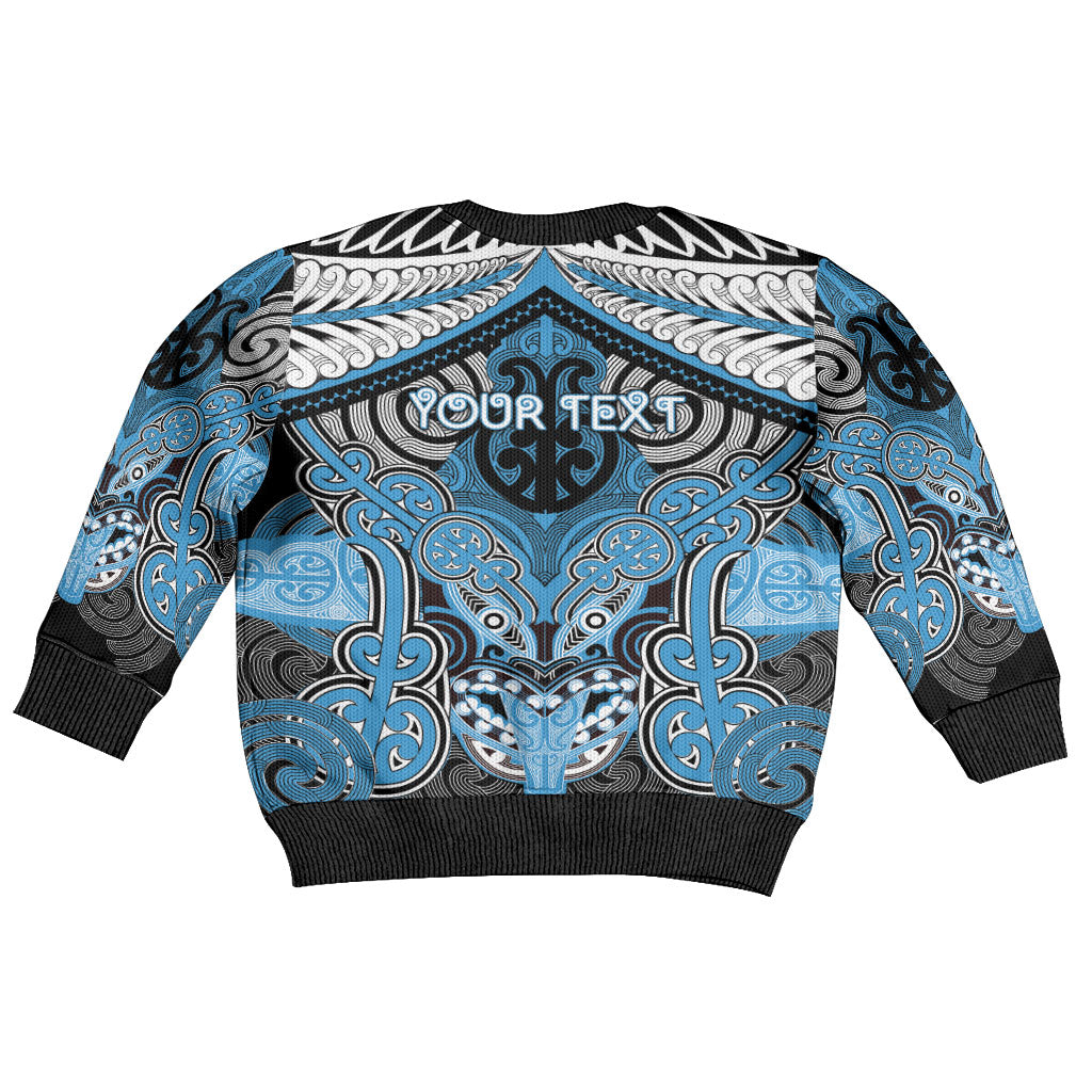 Aotearoa Iwi Ngati Kahungunu Personalised Kid Ugly Christmas Sweater Maori Kowhaiwhai Pattern