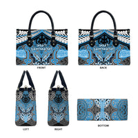 Aotearoa Iwi Ngati Kahungunu Leather Bag Maori Kowhaiwhai Pattern