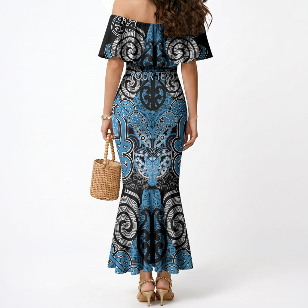 Aotearoa Iwi Ngati Kahungunu Personalised Mermaid Dress Maori Kowhaiwhai Pattern