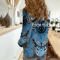 Aotearoa Iwi Ngati Kahungunu Personalised Women Casual Shirt Maori Kowhaiwhai Pattern