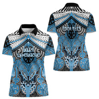 Aotearoa Iwi Ngati Kahungunu Personalised Women Polo Shirt Maori Kowhaiwhai Pattern