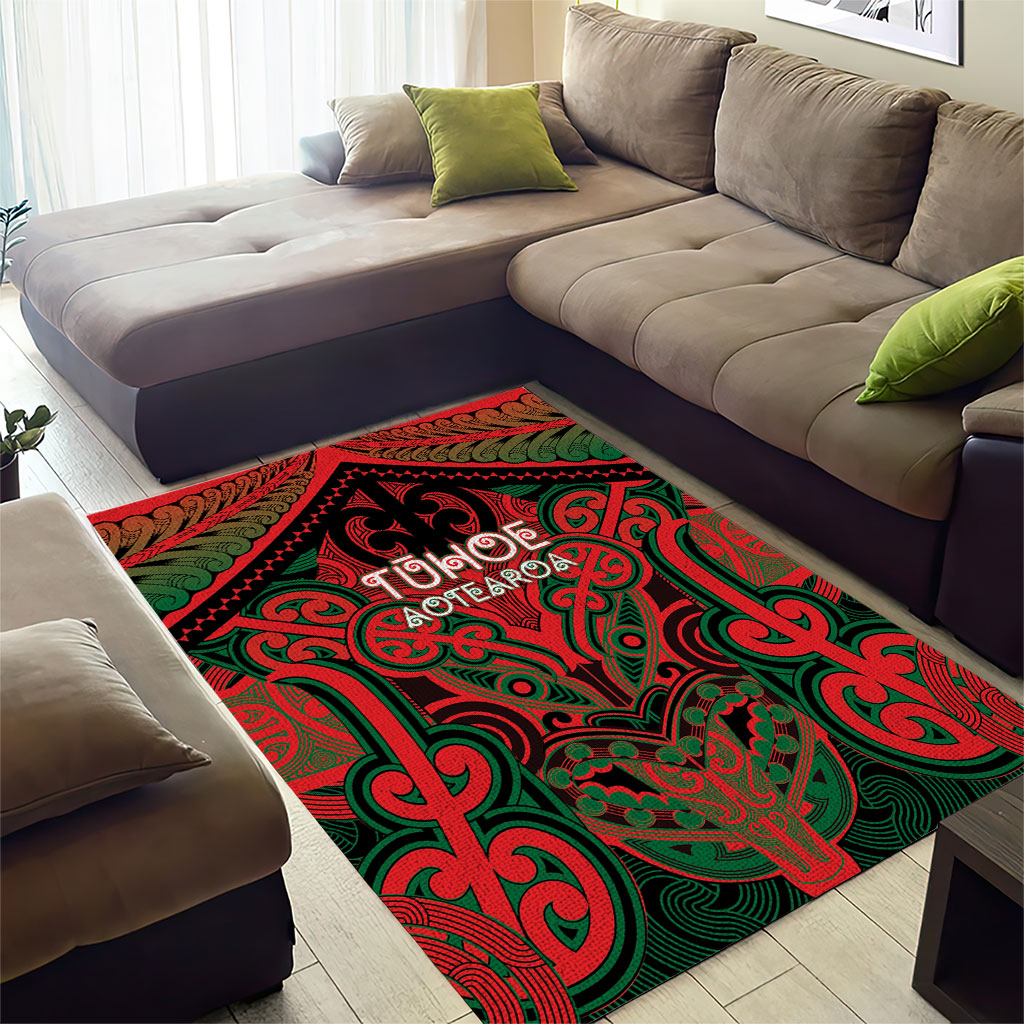 Aotearoa Iwi Tuhoe Area Rug Maori Kowhaiwhai Pattern LT19 - Polynesian Pride