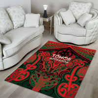 Aotearoa Iwi Tuhoe Area Rug Maori Kowhaiwhai Pattern LT19 - Polynesian Pride
