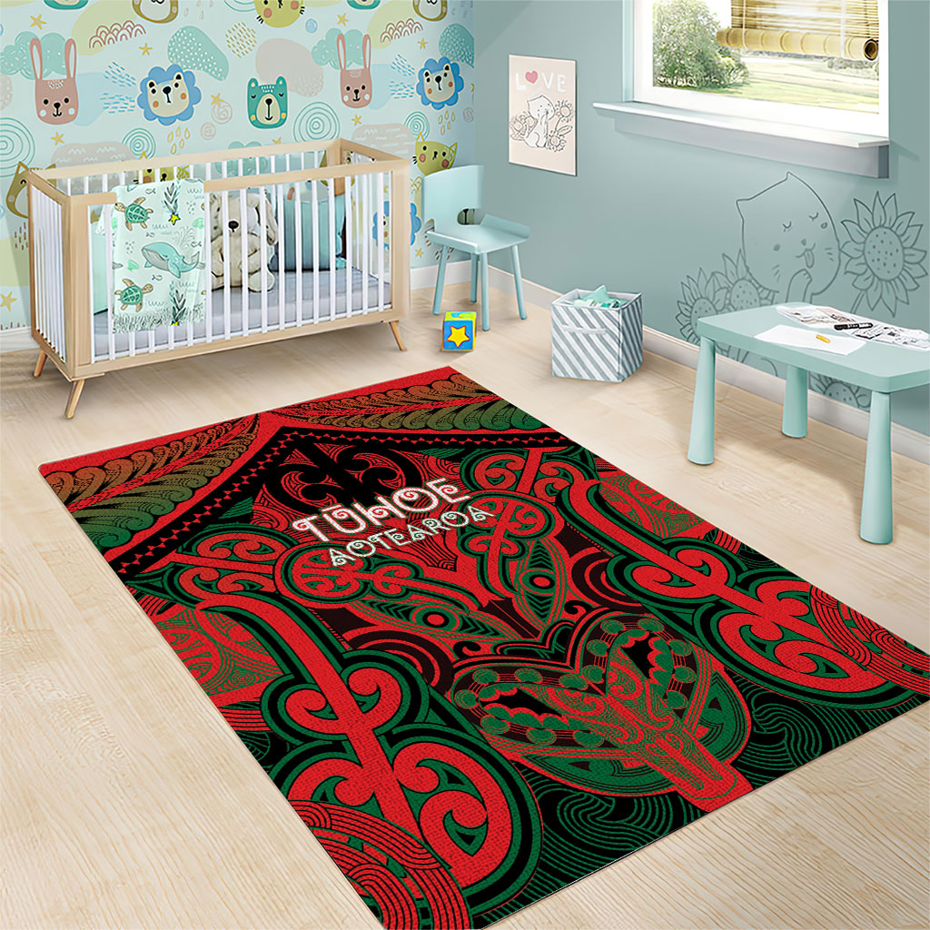 Aotearoa Iwi Tuhoe Area Rug Maori Kowhaiwhai Pattern LT19 - Polynesian Pride
