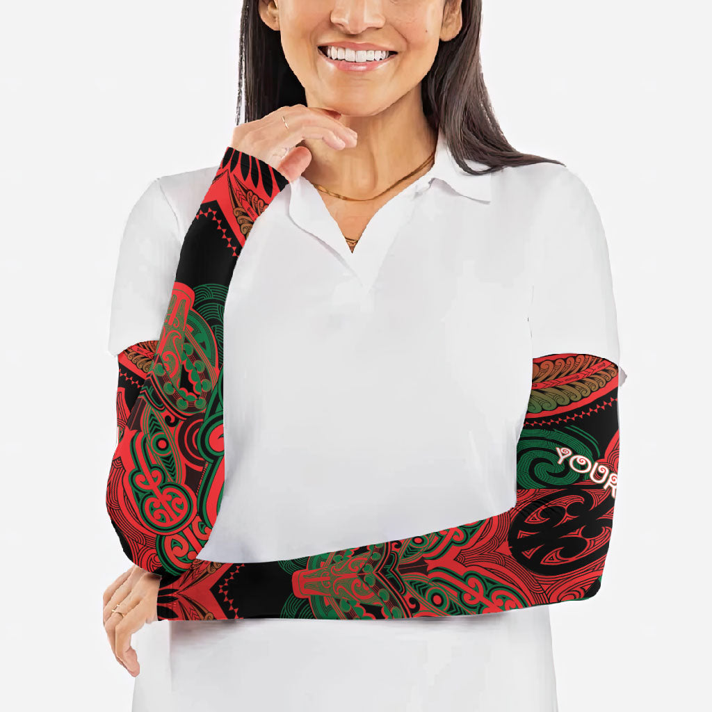 Aotearoa Iwi Tuhoe Personalised Arm Sleeves Maori Kowhaiwhai Pattern