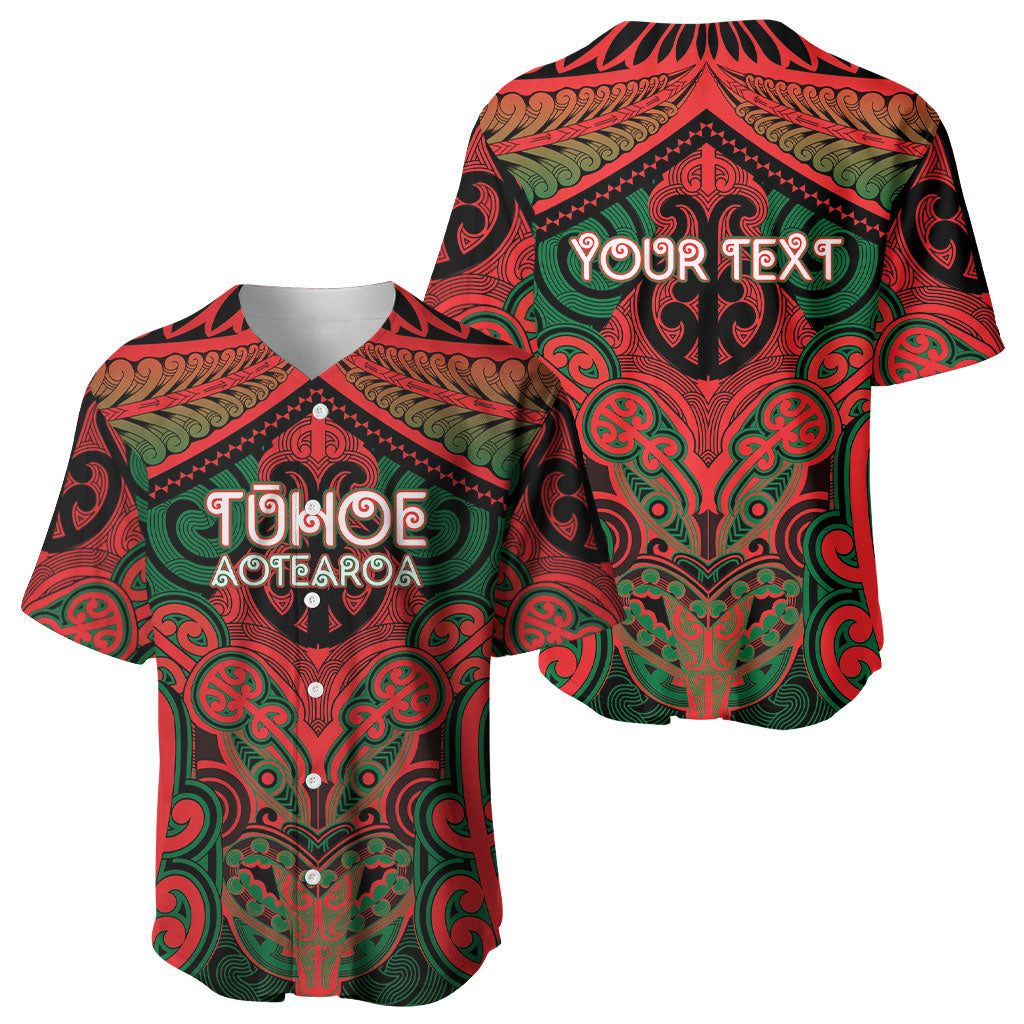 Aotearoa Iwi Tuhoe Personalised Baseball Jersey Maori Kowhaiwhai Pattern