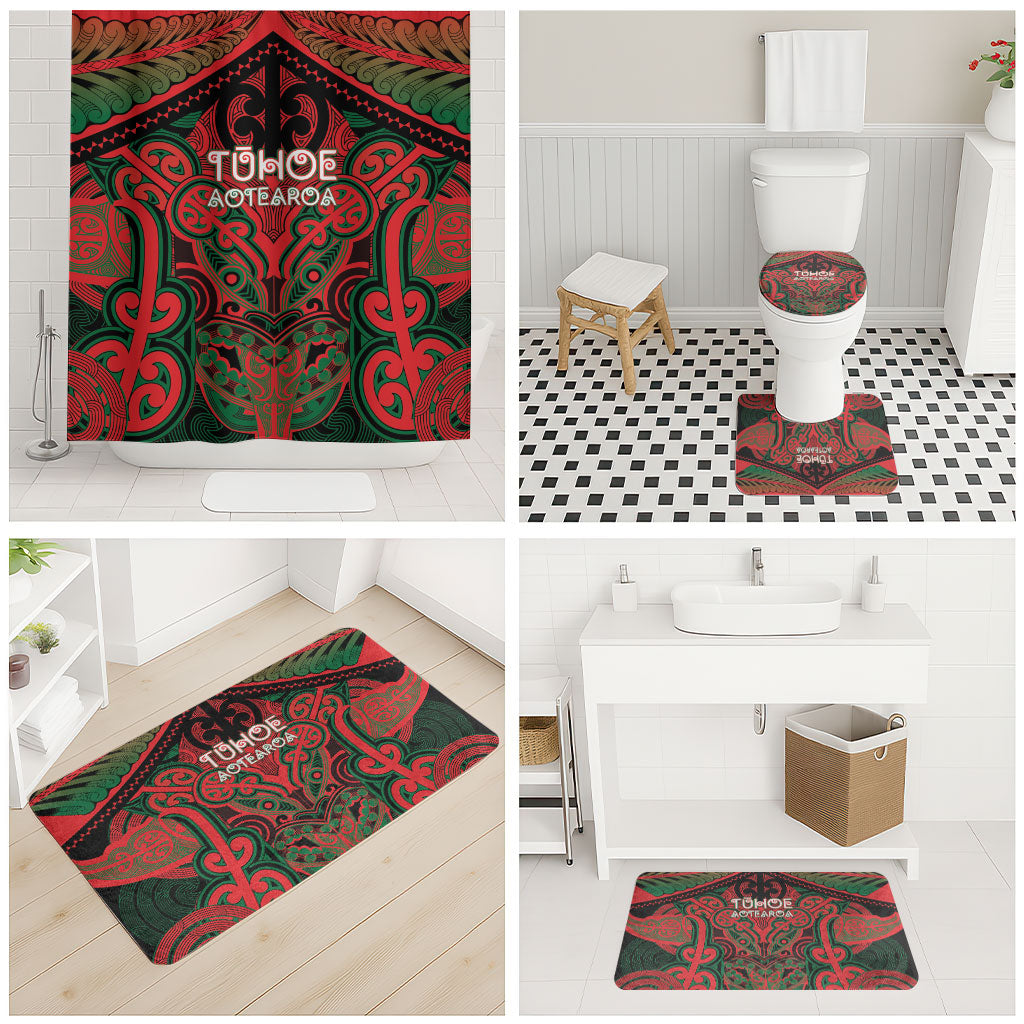 Aotearoa Iwi Tuhoe Bathroom Set Maori Kowhaiwhai Pattern LT19 - Polynesian Pride