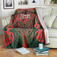 Aotearoa Iwi Tuhoe Blanket Maori Kowhaiwhai Pattern LT19 Red - Polynesian Pride
