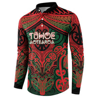 Aotearoa Iwi Tuhoe Personalised Button Sweatshirt Maori Kowhaiwhai Pattern LT19 - Polynesian Pride