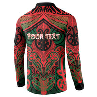 Aotearoa Iwi Tuhoe Personalised Button Sweatshirt Maori Kowhaiwhai Pattern LT19 - Polynesian Pride