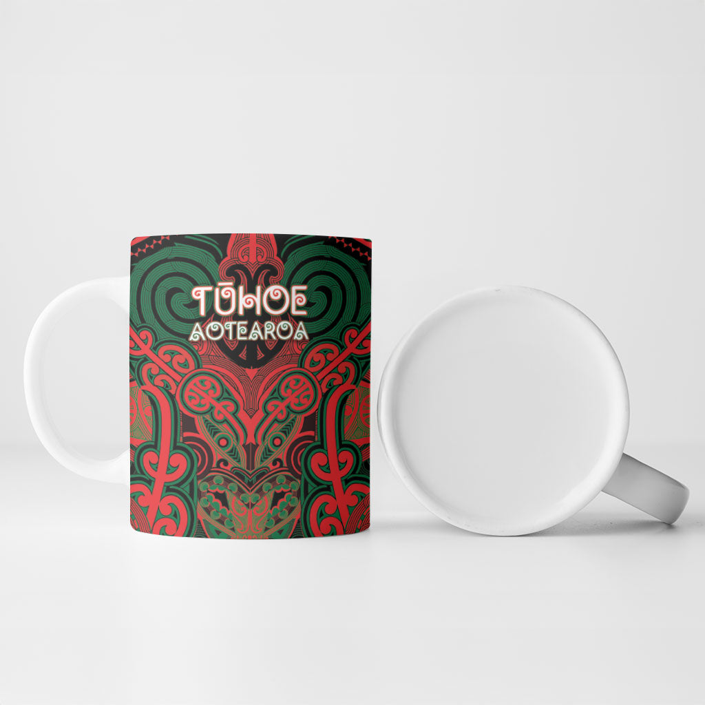Aotearoa Iwi Tuhoe Personalised Ceramic Mug Maori Kowhaiwhai Pattern LT19 - Polynesian Pride
