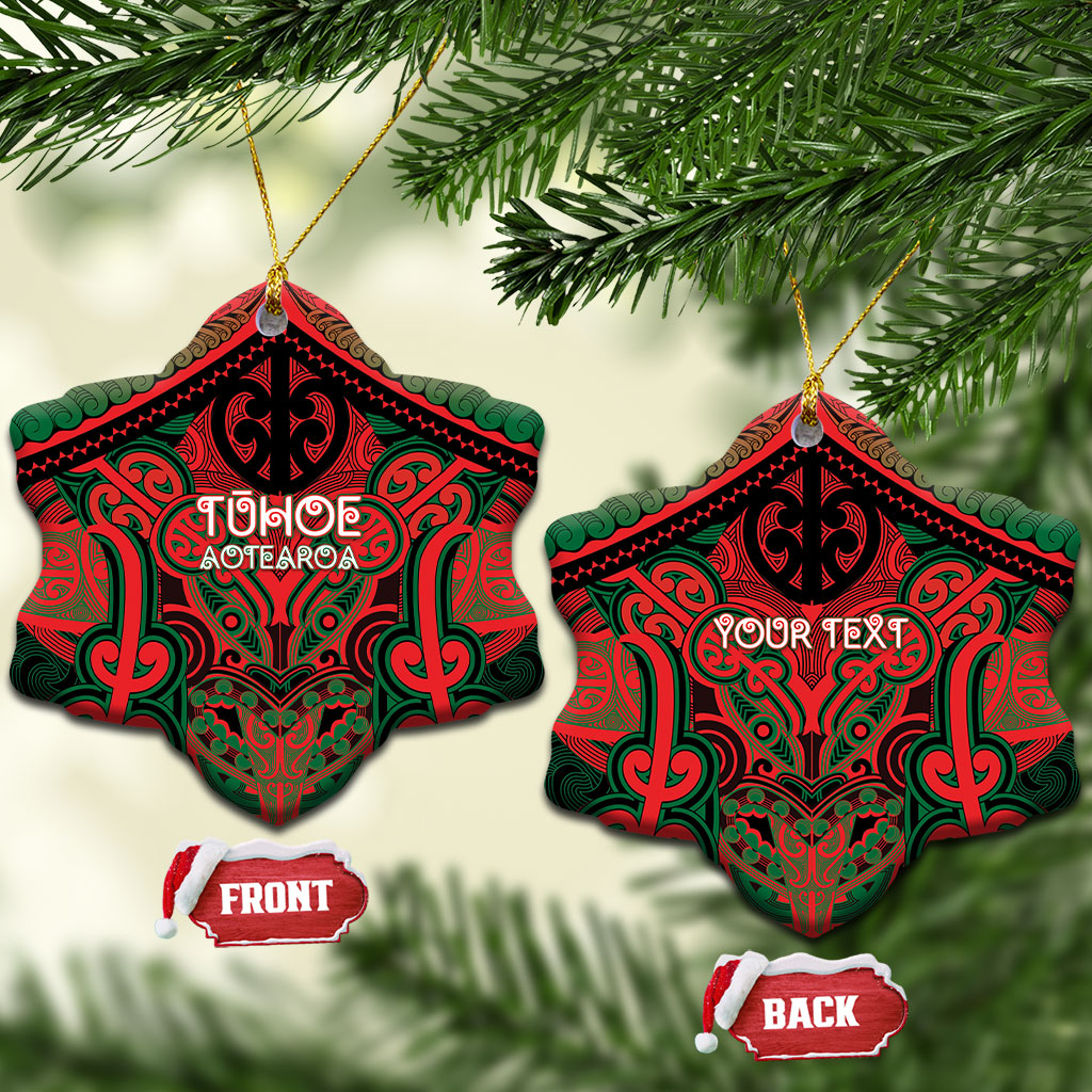 Aotearoa Iwi Tuhoe Personalised Ceramic Ornament Maori Kowhaiwhai Pattern