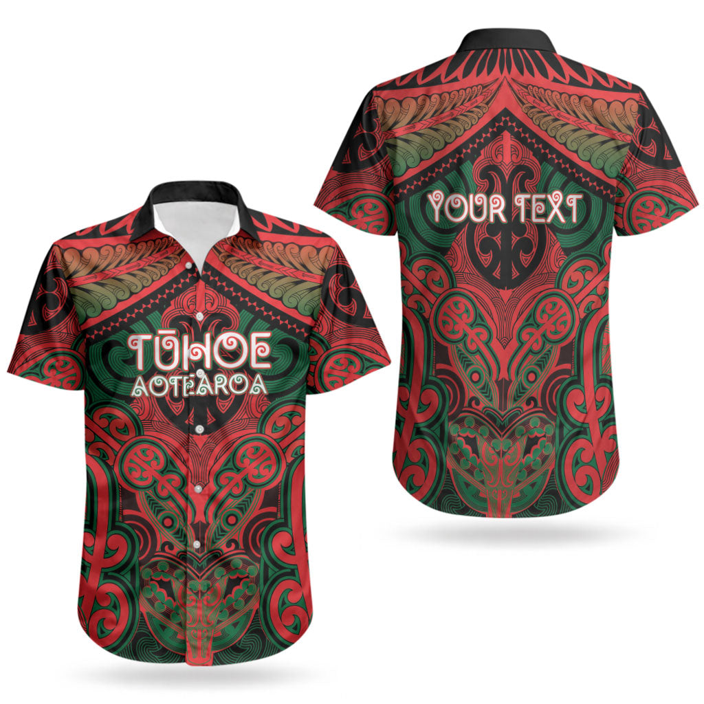 Aotearoa Iwi Tuhoe Personalised Couples Matching Puletasi and Hawaiian Shirt Maori Kowhaiwhai Pattern
