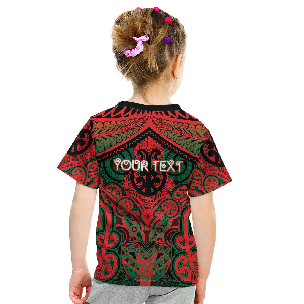 Aotearoa Iwi Tuhoe Personalised Kid T Shirt Maori Kowhaiwhai Pattern