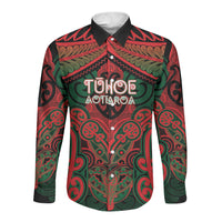 Aotearoa Iwi Tuhoe Personalised Long Sleeve Button Shirt Maori Kowhaiwhai Pattern