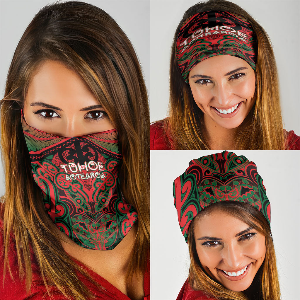 Aotearoa Iwi Tuhoe Neck Gaiter Maori Kowhaiwhai Pattern LT19 - Polynesian Pride