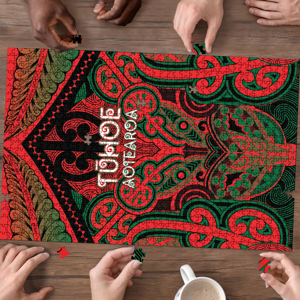 Aotearoa Iwi Tuhoe Puzzle Maori Kowhaiwhai Pattern LT19 - Polynesian Pride