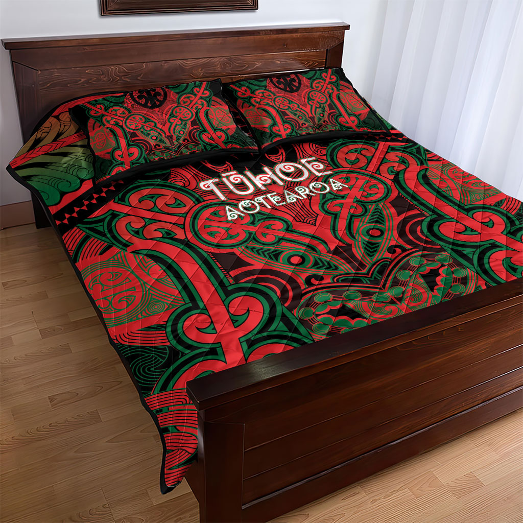 Aotearoa Iwi Tuhoe Quilt Bed Set Maori Kowhaiwhai Pattern LT19 - Polynesian Pride