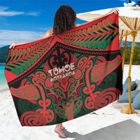Aotearoa Iwi Tuhoe Sarong Maori Kowhaiwhai Pattern LT19 One Size 44 x 66 inches Red - Polynesian Pride