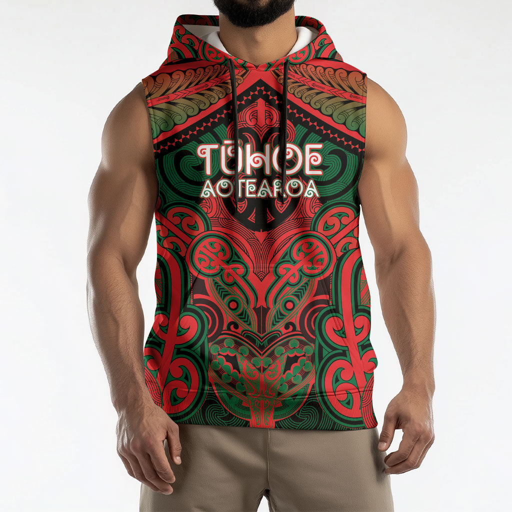 Aotearoa Iwi Tuhoe Personalised Sleeveless Hoodie Maori Kowhaiwhai Pattern