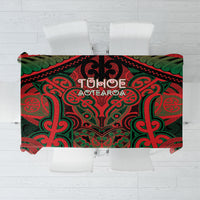 Aotearoa Iwi Tuhoe Tablecloth Maori Kowhaiwhai Pattern LT19 Red - Polynesian Pride