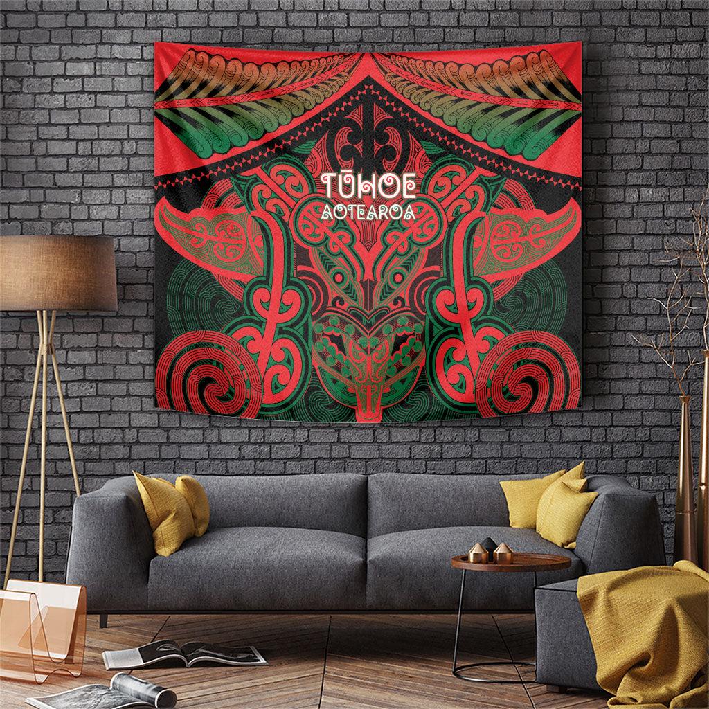 Aotearoa Iwi Tuhoe Tapestry Maori Kowhaiwhai Pattern LT19 Red - Polynesian Pride