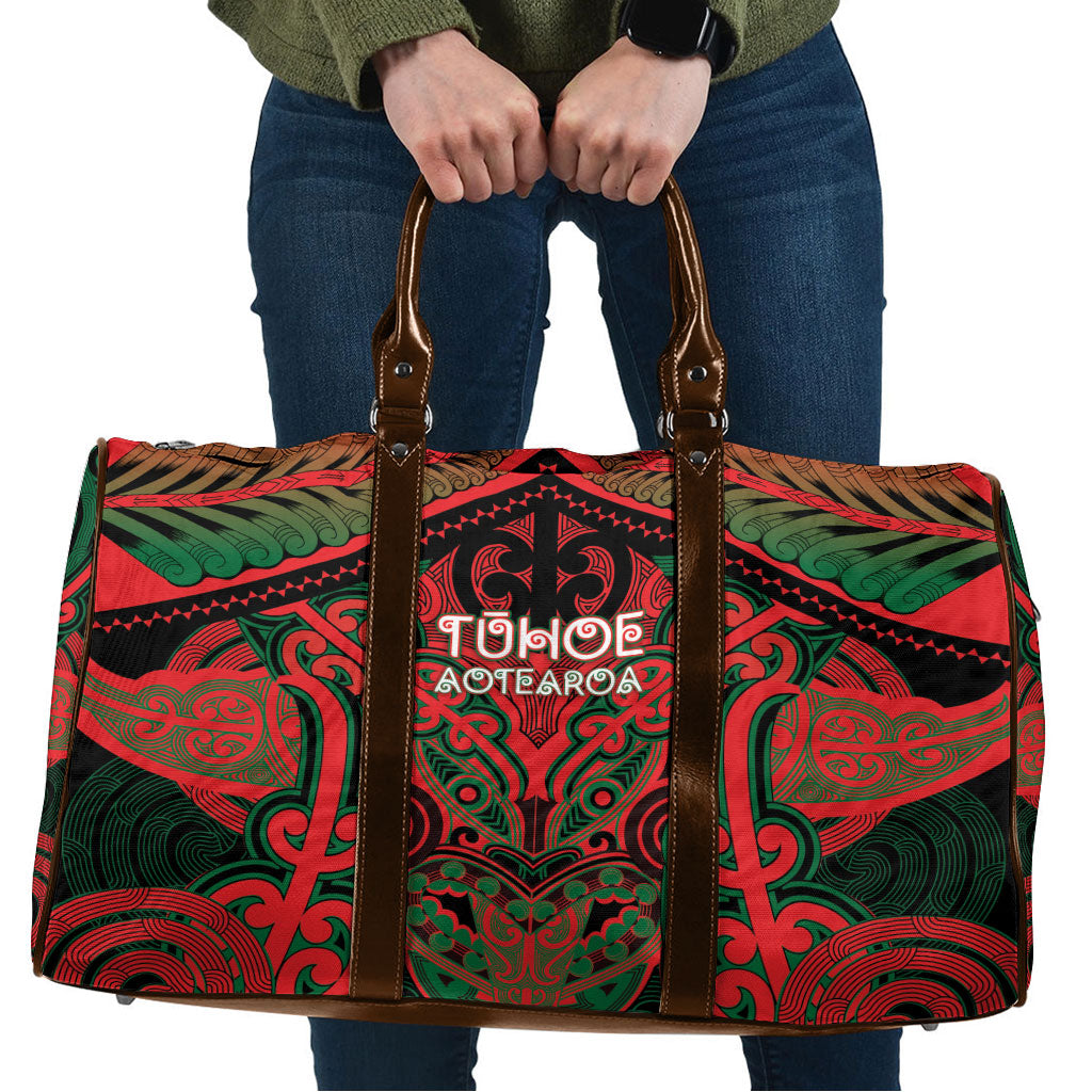 Aotearoa Iwi Tuhoe Travel Bag Maori Kowhaiwhai Pattern