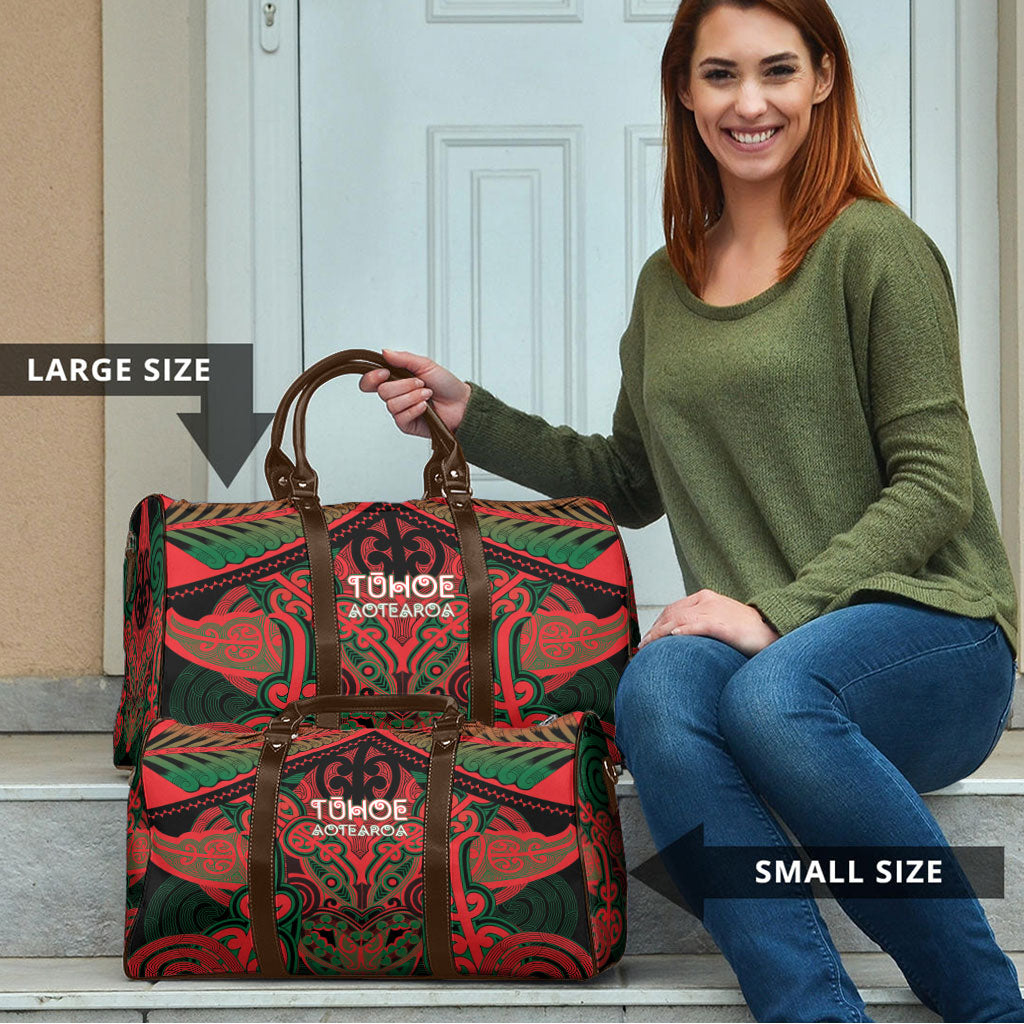 Aotearoa Iwi Tuhoe Travel Bag Maori Kowhaiwhai Pattern