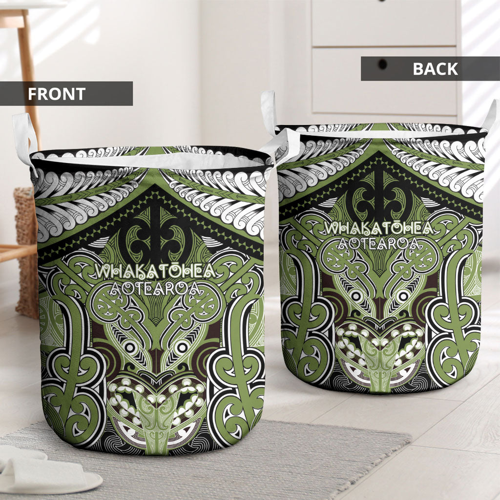 Aotearoa Iwi Whakatohea Laundry Basket Maori Kowhaiwhai Pattern LT19 - Polynesian Pride