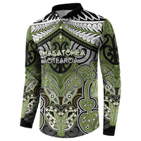 Aotearoa Iwi Whakatohea Personalised Button Sweatshirt Maori Kowhaiwhai Pattern LT19 - Polynesian Pride