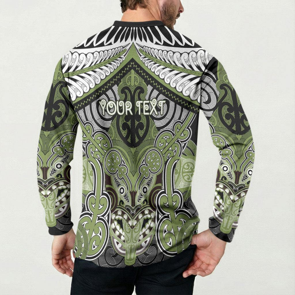 Aotearoa Iwi Whakatohea Personalised Button Sweatshirt Maori Kowhaiwhai Pattern LT19 - Polynesian Pride